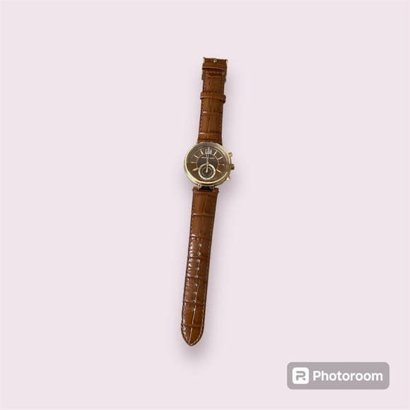 Michael Kors Accessories - Michael Kors Sawyer MK2424 Brown Leather Watch